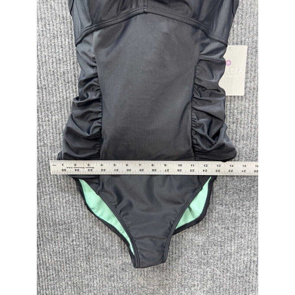 Athleta Twister Swimsuit One Piece Womens 36 B/C Black Underwire Ruched Side NEW - Picture 10 of 11